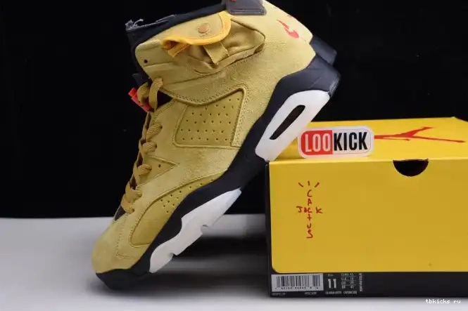 Reps TB YELLOW TRAVIS AIR SCOTT CN1084-300 X 6 JORDAN 0610